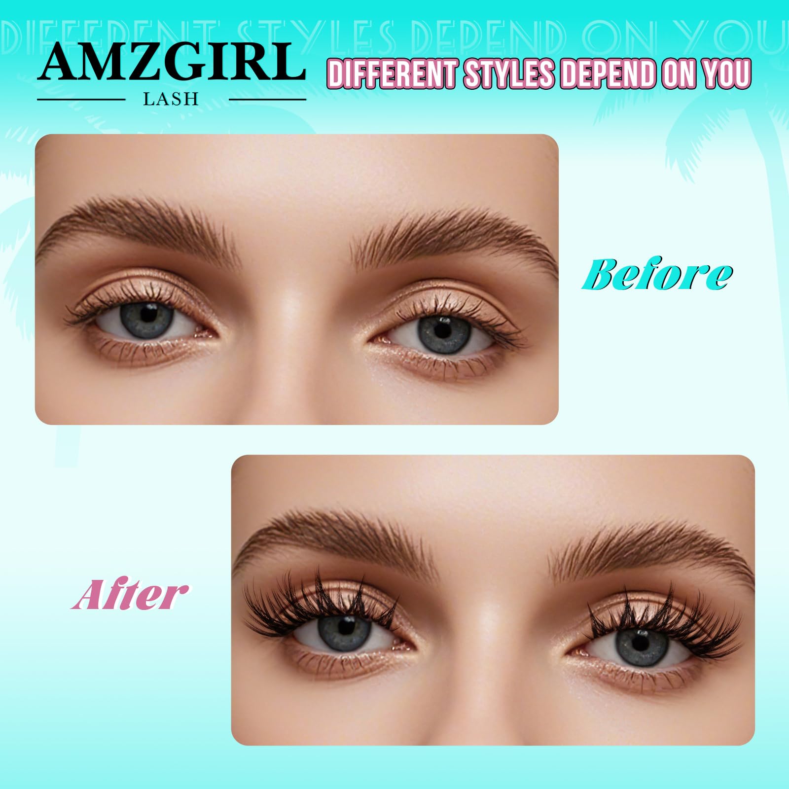 Manga Lash Clusters, C Curl Spiky Look