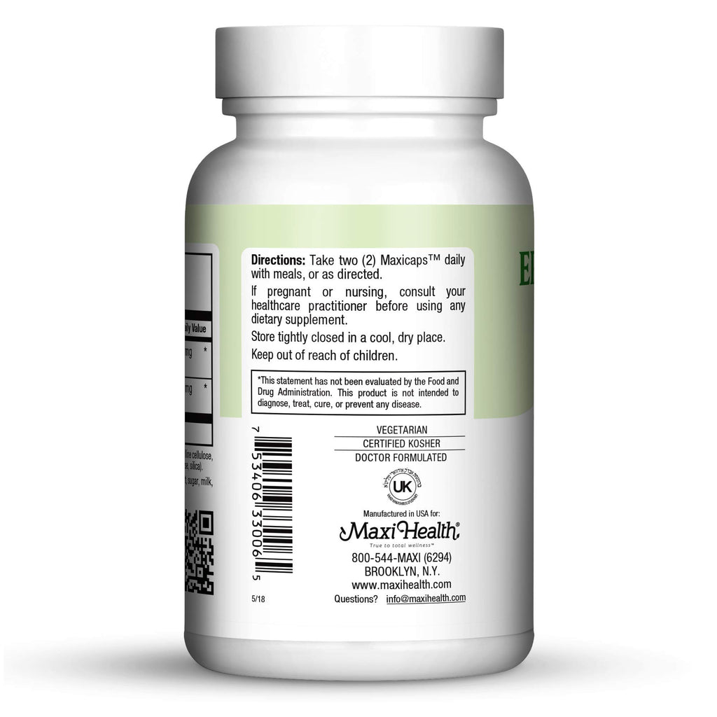 Maxi Health Epicor Supplement – Epicor Immune Support 500mg with Olive Leaf Extract – Gut, Respiratory & Antioxidant Support – High-Metabolite Immunogens – Processed Brewer's Yeast – Kosher, 60 Count