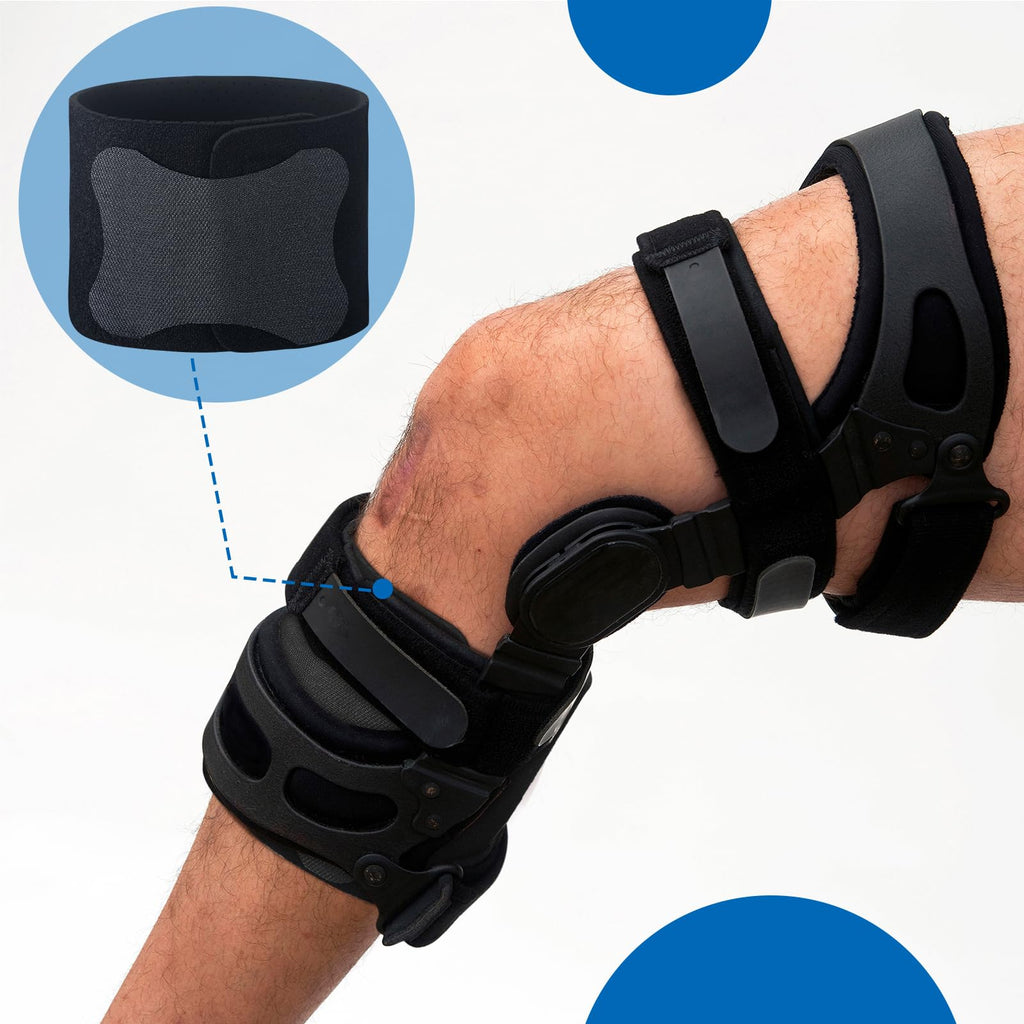 Foilswirl 3 Pcs Anti Slip Strap Knee Brace Support Anti Slip Strap to Prevent Skin Chafing and Slipping with Knee Brace to Prevent Skin Chafing and Slipping