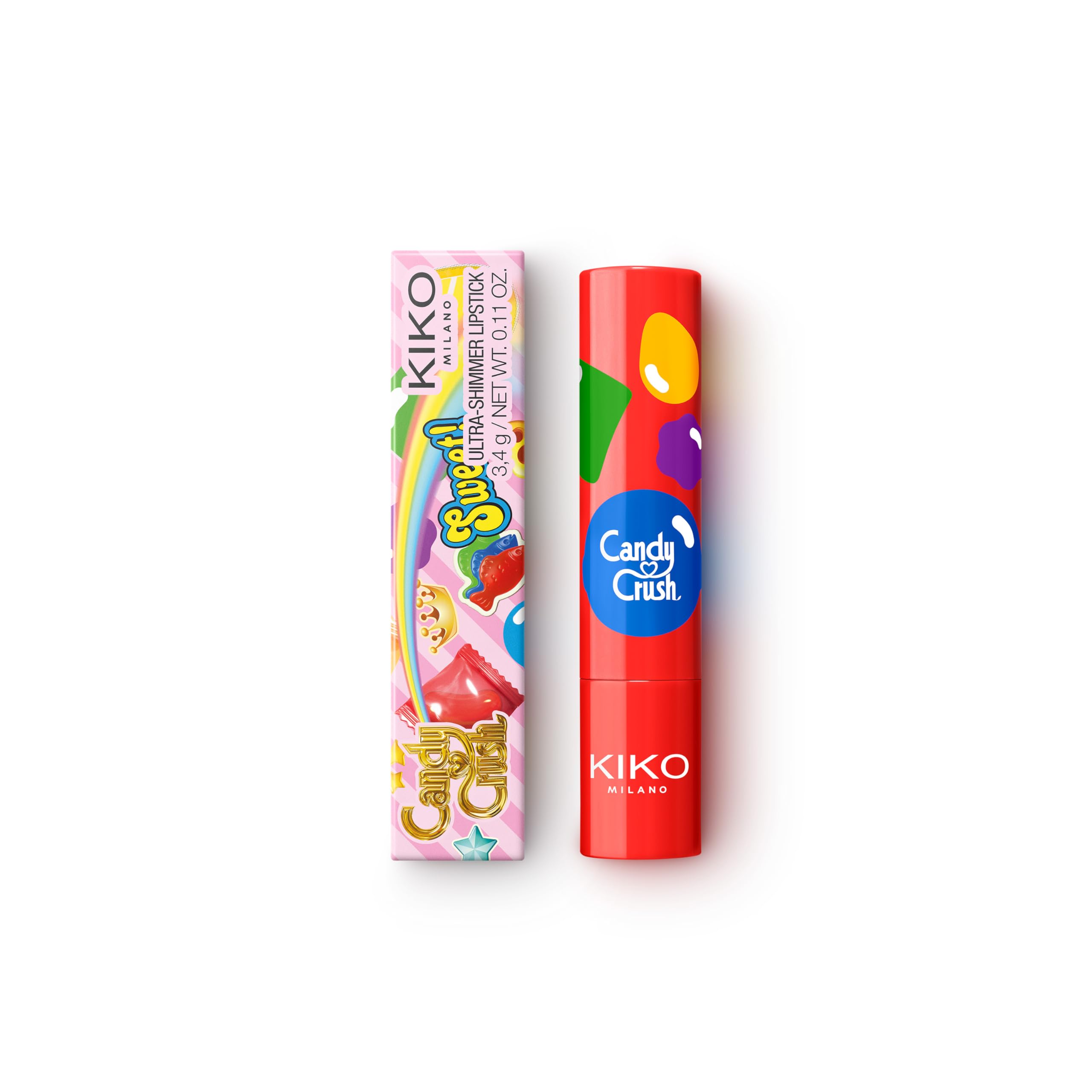 KIKO Milano Candy Crush™ Ultra-Shimmer Lipstick 01, Ultra Shiny Lipstick