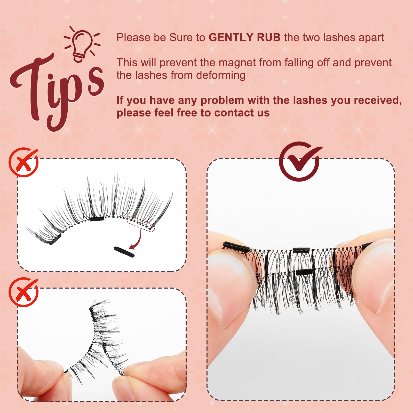 Higu clace Magnetic-Lashes with Applicator, 4 Pairs Magnetic Eyelashes No Glue or Eyeliner Needed, Easy to Wear and Remove(Style 4B)