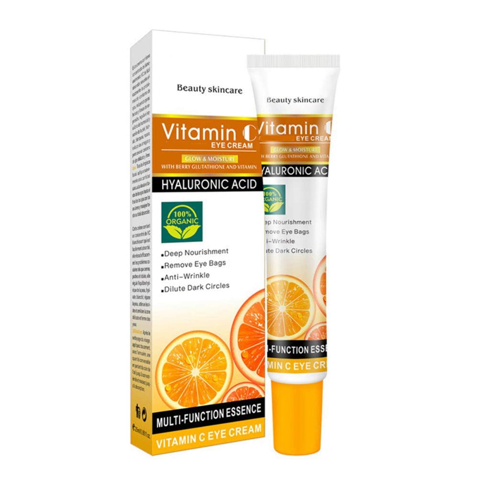 DISAAR BEAUTY Eye Whitening Cream Anti-Wrinkle Delute Dark Circles Hyaluronic Acid Vitamin С Anti Ageing 100% Organic 25 ml