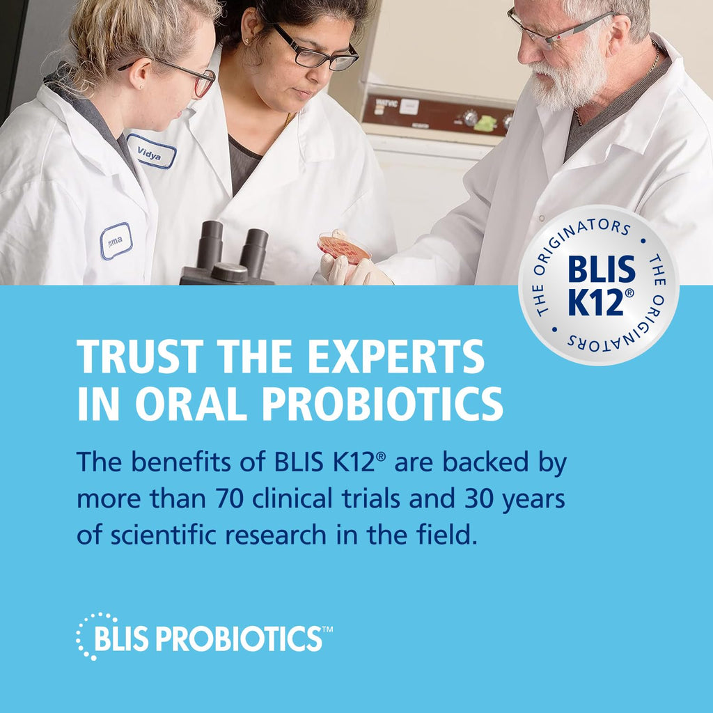 BLIS UltraBLIS Gut & Oral Probiotics K12 Immune Health Support, 40 Lozenges