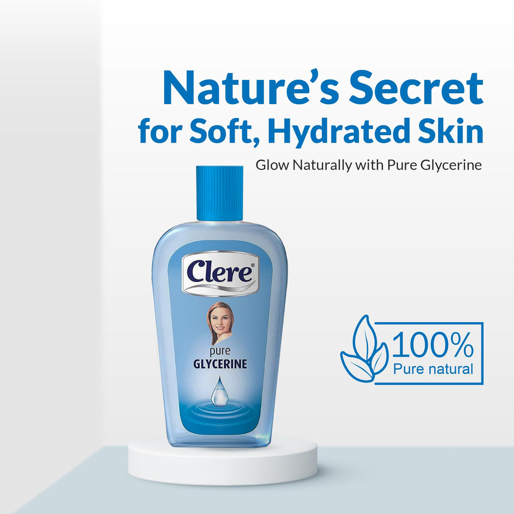 CLERE Pure Glycerine Liquid for Skin Moisturizing, Softening - 6.76 fl oz