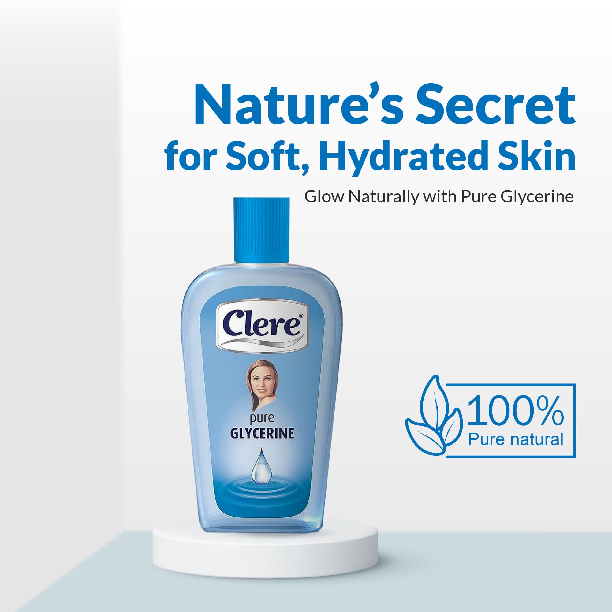 CLERE Pure Glycerine Liquid for Skin Moisturizing, Softening - 6.76 fl oz