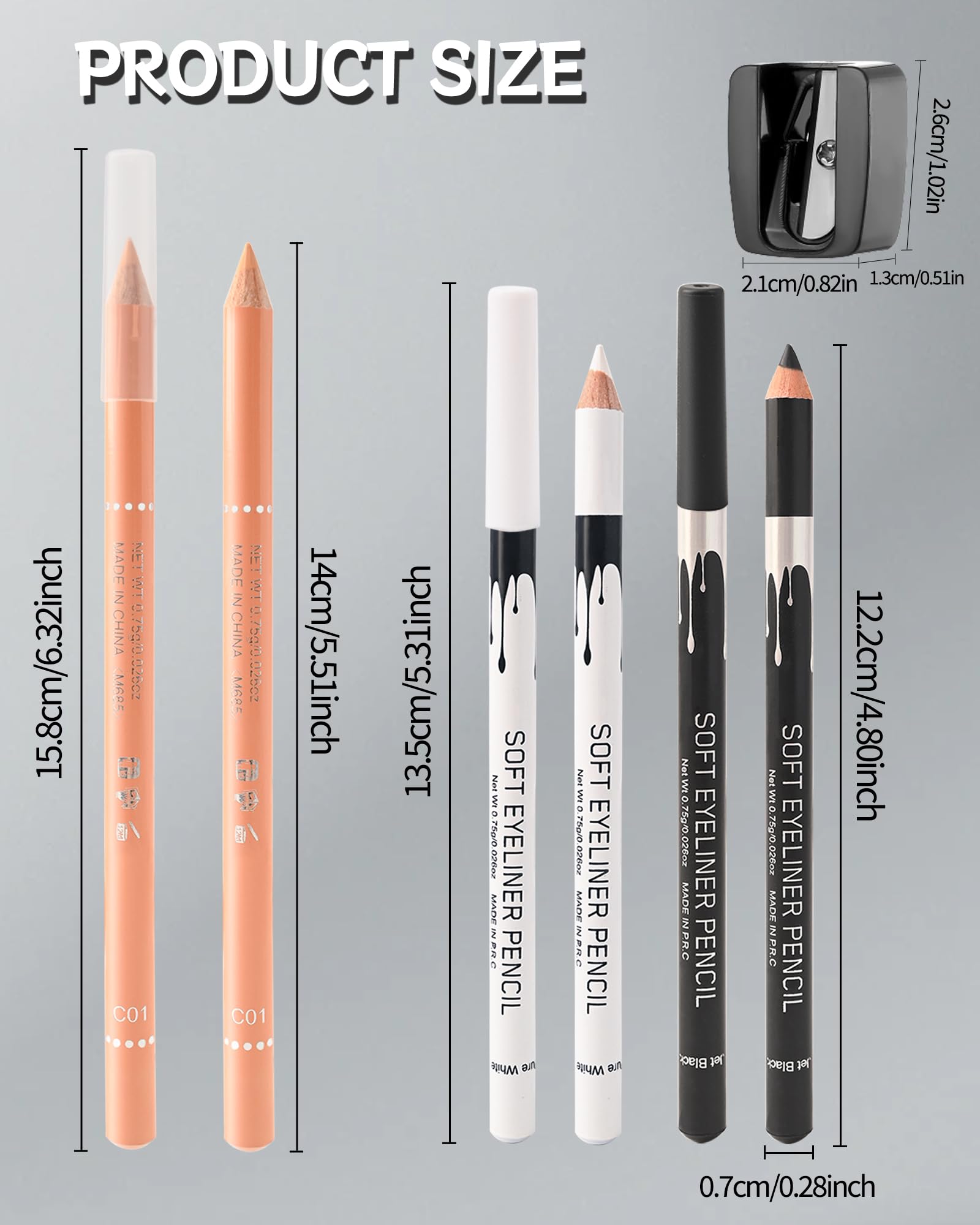 12 Pcs Barber Pencil for Lineup, White Magic Smudge-Proof Beard Pen Hairline Pencils Barber Chalk Set with Sharpener, Edge Hair Design Hairline Outliner Pencil & Beard Shaping Guide Pen for Men Makeup