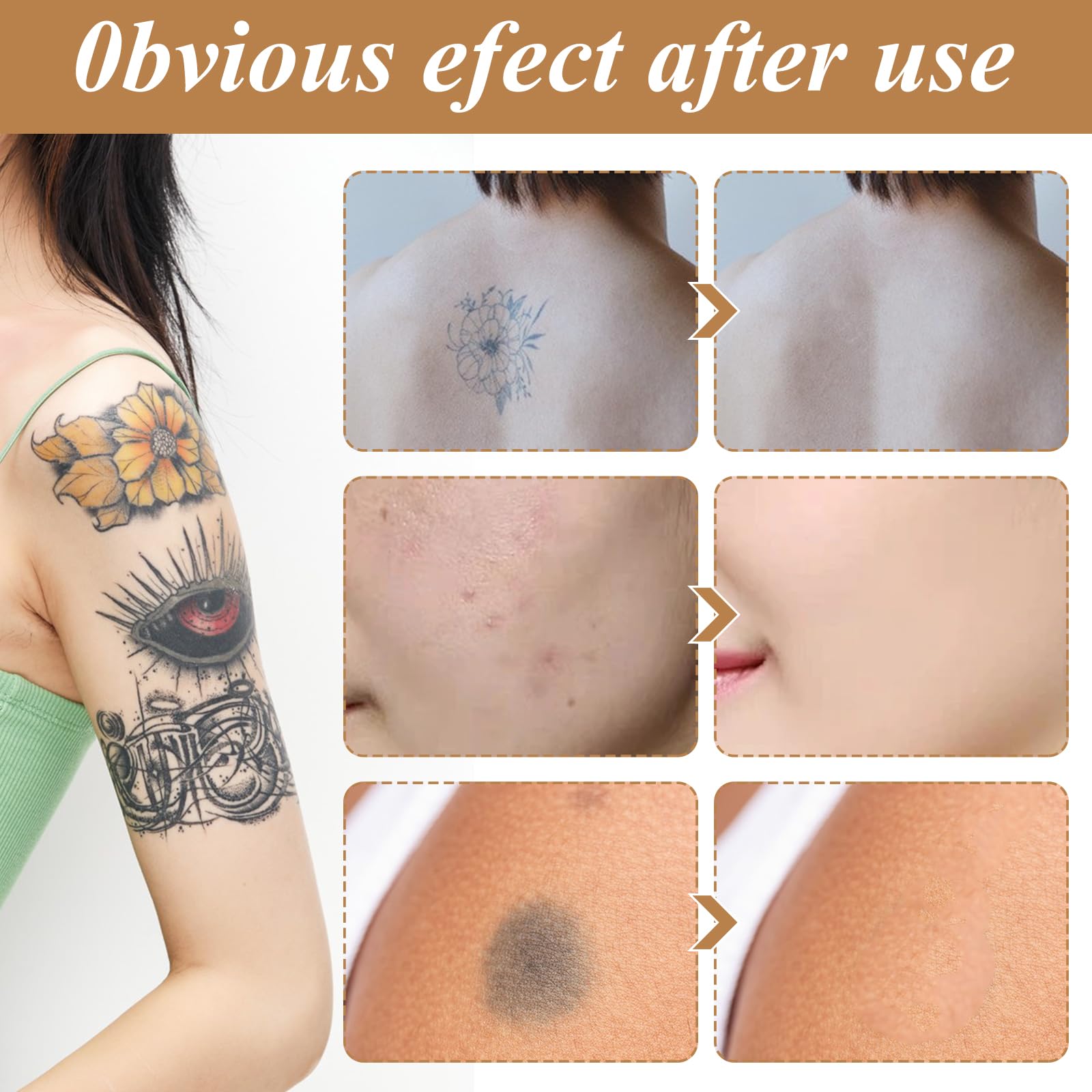 Tattoo Cover up Makeup Waterproof & Sweatproof Tattoo Concealer Full Coverage Body Concealer Hidden Spot Birthmarks Scars for Men and Women