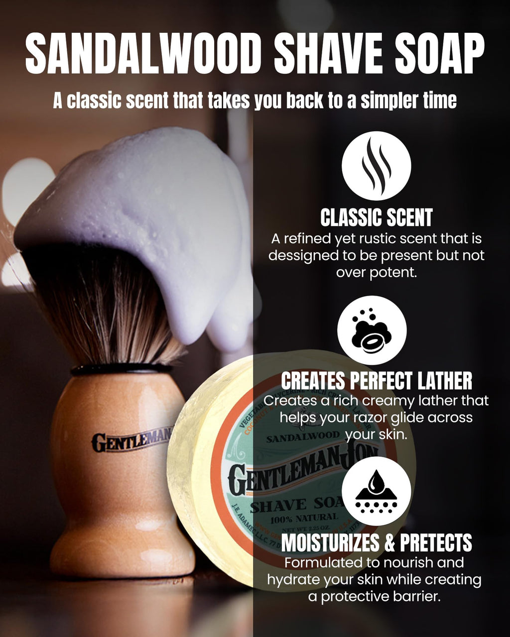 Gentleman Jon Deluxe Vintage Shaving Kit for Men - Men's Shaving Set Gifts, Compact Design, Includes Safety Razor and Brush Stand, Brush, Potassium Alum Block, Soap, Stainless Bowl, Stand & Dopp Kit