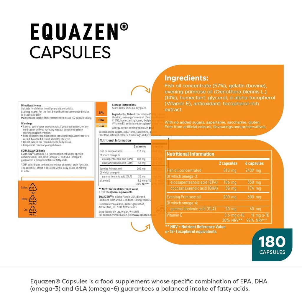 Equazen Eye Q Omega 3 & 6 180 Capsules