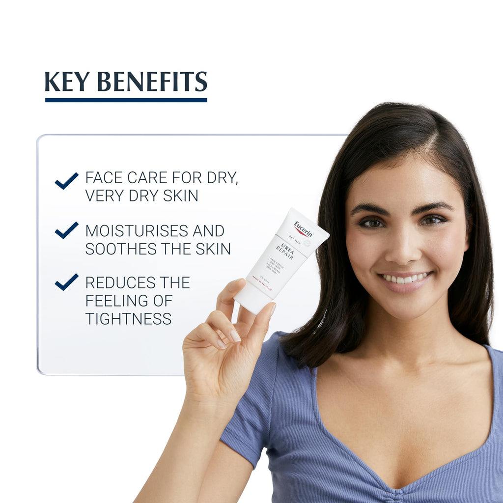 Eucerin Dry Skin Urea Repair Day Face Cream 5% Urea 50ml