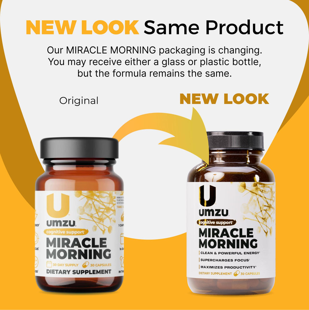 UMZU Miracle Morning Energy Support Supplement, 30 Day Supply