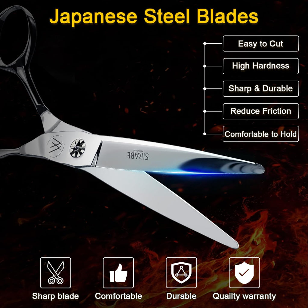 Sirabe HIGH-END Professional Barber Scissors, Ultra Sharp Blades, Hair Cutting Scissors Shears Haircut Scissors for Salon Hairdressing and Home Use