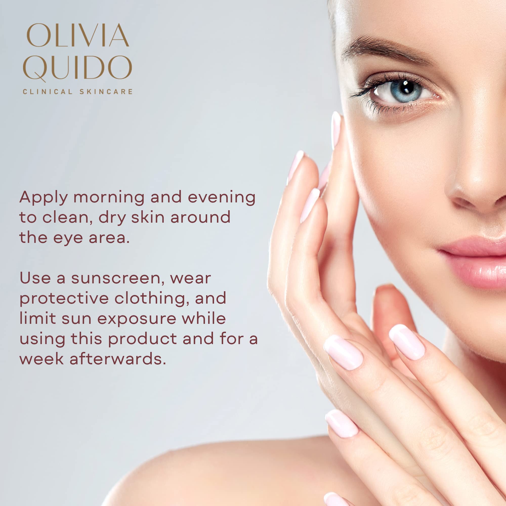 OLIVIA QUIDO Clinical Skin Care Wrinkle Blur (0.46 oz) | Eye Cream For Dark Circles and Puffiness | Anti-Aging Under Eye Cream | Hydrating, Brightening, and Dark Circles Under Treatment for Women