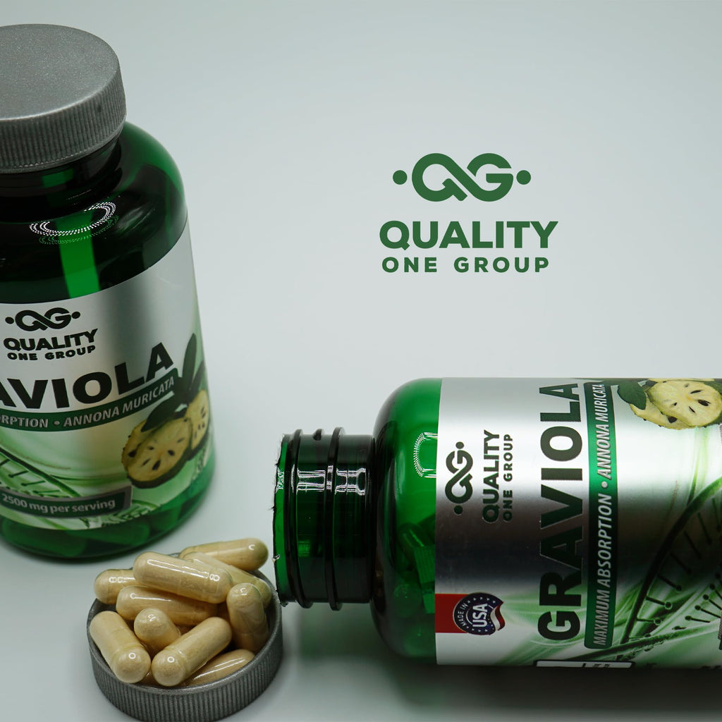 QUALITY ONE GRAVIOLA MAX - Pure Graviola Extract Supplement - Soursop (Annona muricata) -Immune System Booster & Antioxidants in Each Capsule of Pure Graviola (3 Units)