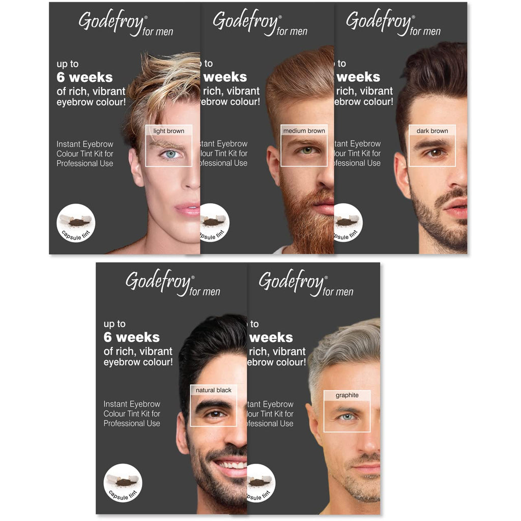 Godefroy Instant Eyebrow Tint for Men (Medium Brown)