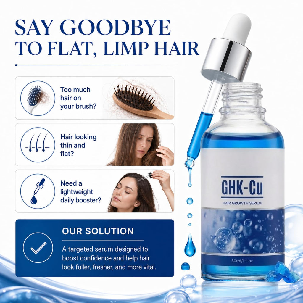 2PCS GHK-CU Copper Peptide Hair Growth Serum,Ghkcu Hair Serum