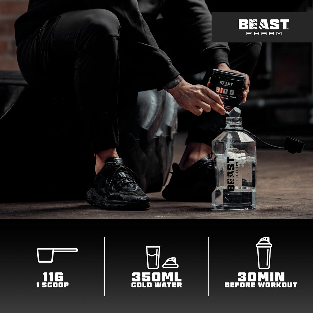 Beast Big D with Creatine Monohydrate Powder 30 Servings, Cranberry