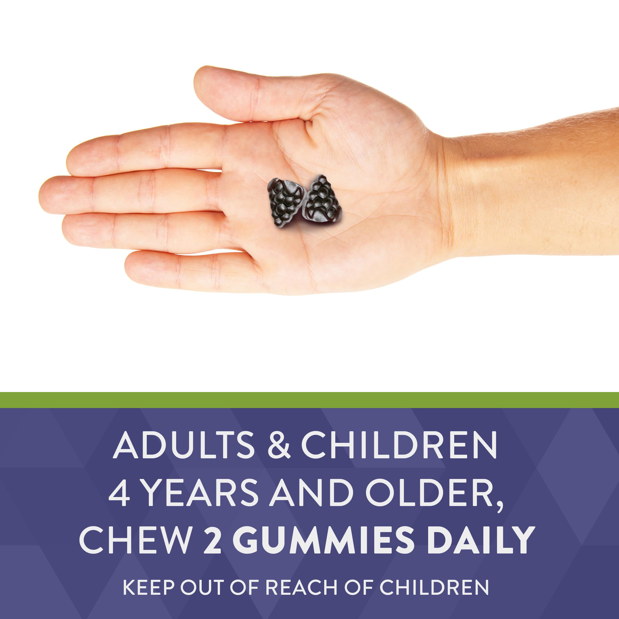 Nature's Way Sambucus Elderberry Gummies - Immune Support Supplement for Kids & Adults* - With Vitamins C, D3, Zinc & Antioxidant Support* - Gluten Free & Vegetarian - 100 Gummies