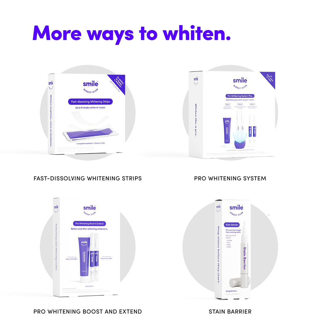 SmileDirectClub Teeth Whitening Kit with LED Light - 8 Pack Gel Pens - Professional Strength Hydrogen Peroxide