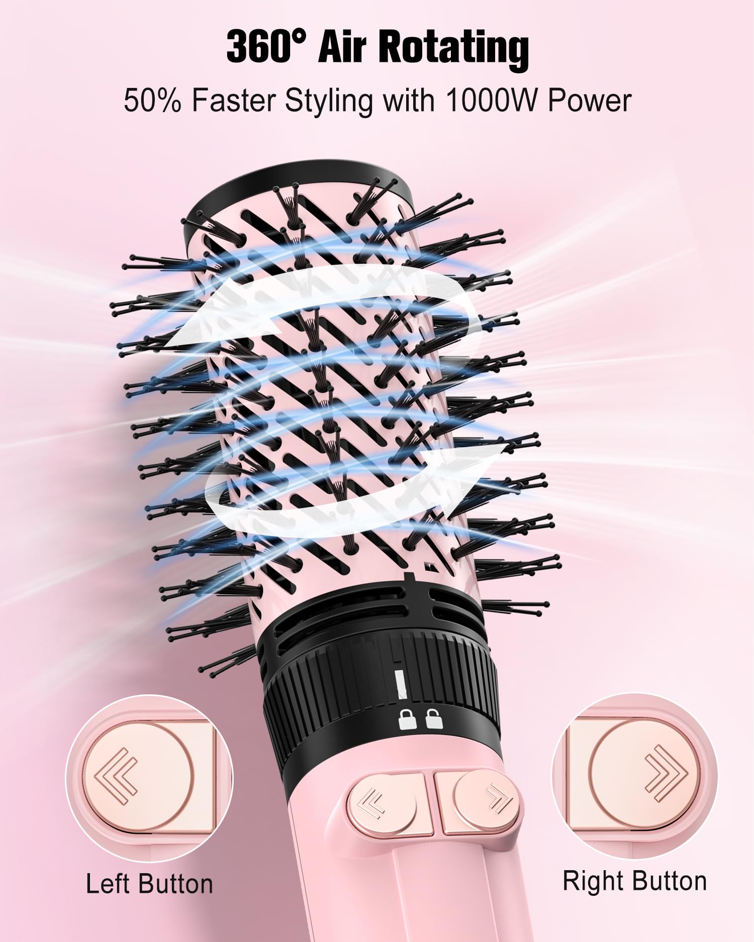 Farery Hot Air Brush, One-Step Volumizer, Pink