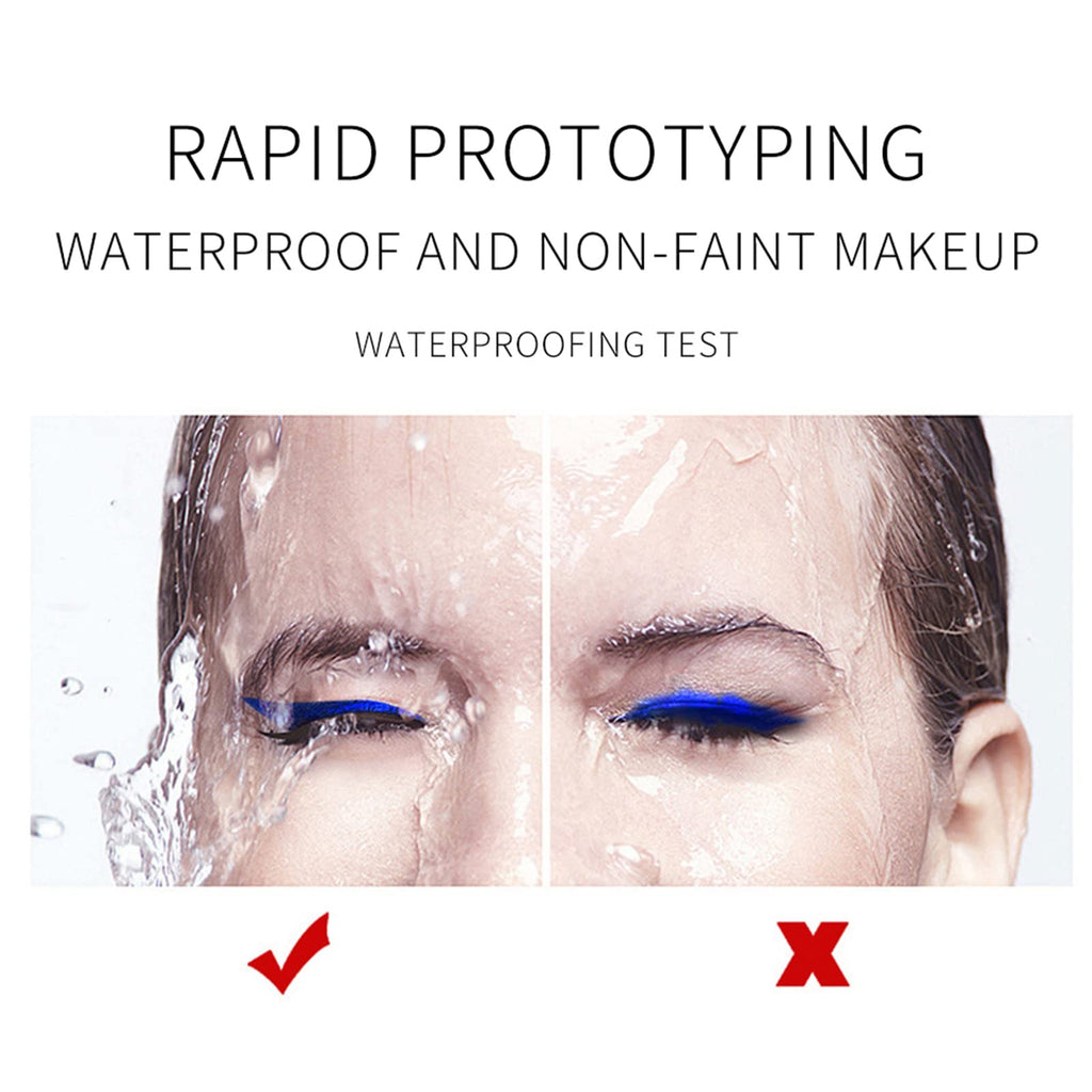 Coloured Eyeliner, Royal-Blue Eyeliner, Waterproof Liquid Eye Liner All Day Long-Lasting Eye Liners, Highly-Pigmented Colourful Liner for Eye Makeup, Black, White(Only Royal-Blue)