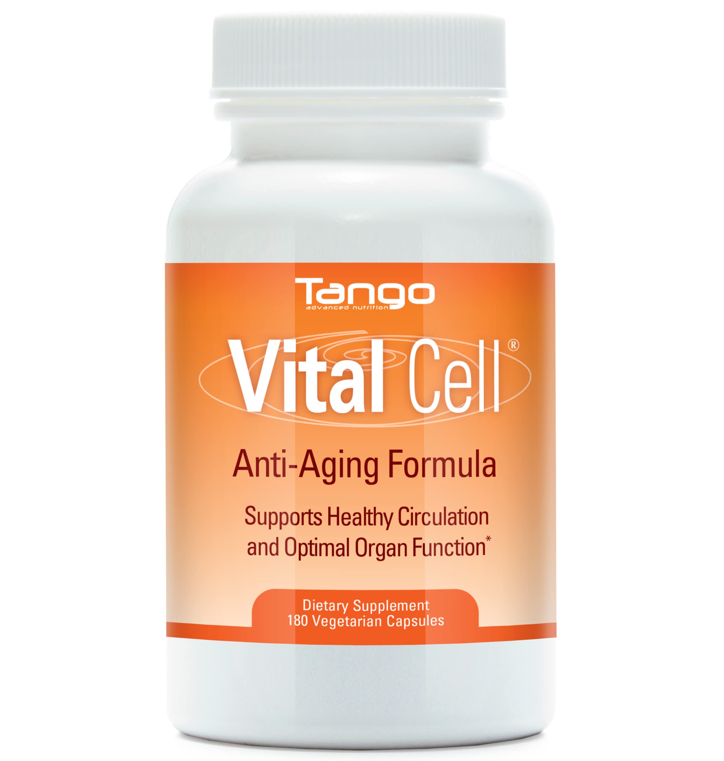 Vital Cell Natural Anti-Aging Supplement for Men and Women, Supporting Circulation and Healthy Organ Function (180 Vegetarian Capsules)
