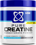USN Micronised Creatine Powder 230g (67 Servings): 100% Pure Creatine Monohydrate Powder for Performance and Muscle Recovery, Suitable for Vegans - Unflavoured