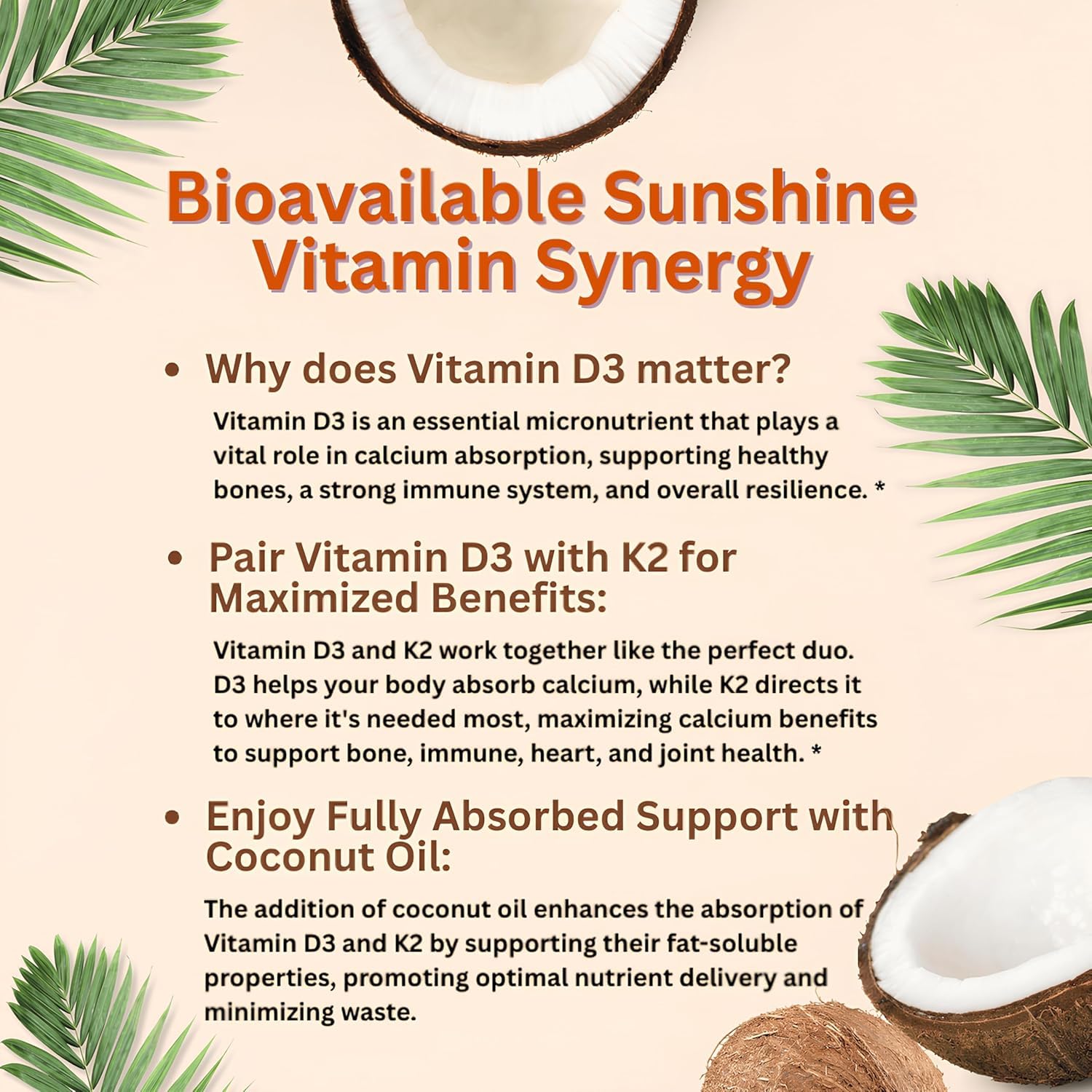Micro Ingredients Vitamin D3 10,000 IU + K2 MK-7 200 mcg, 300 Softgels with Virgin Coconut Oil | 2-in-1 Vitamins D & K Complex | Extra Strength, Easy to Swallow, Non-GMO, Gluten Free