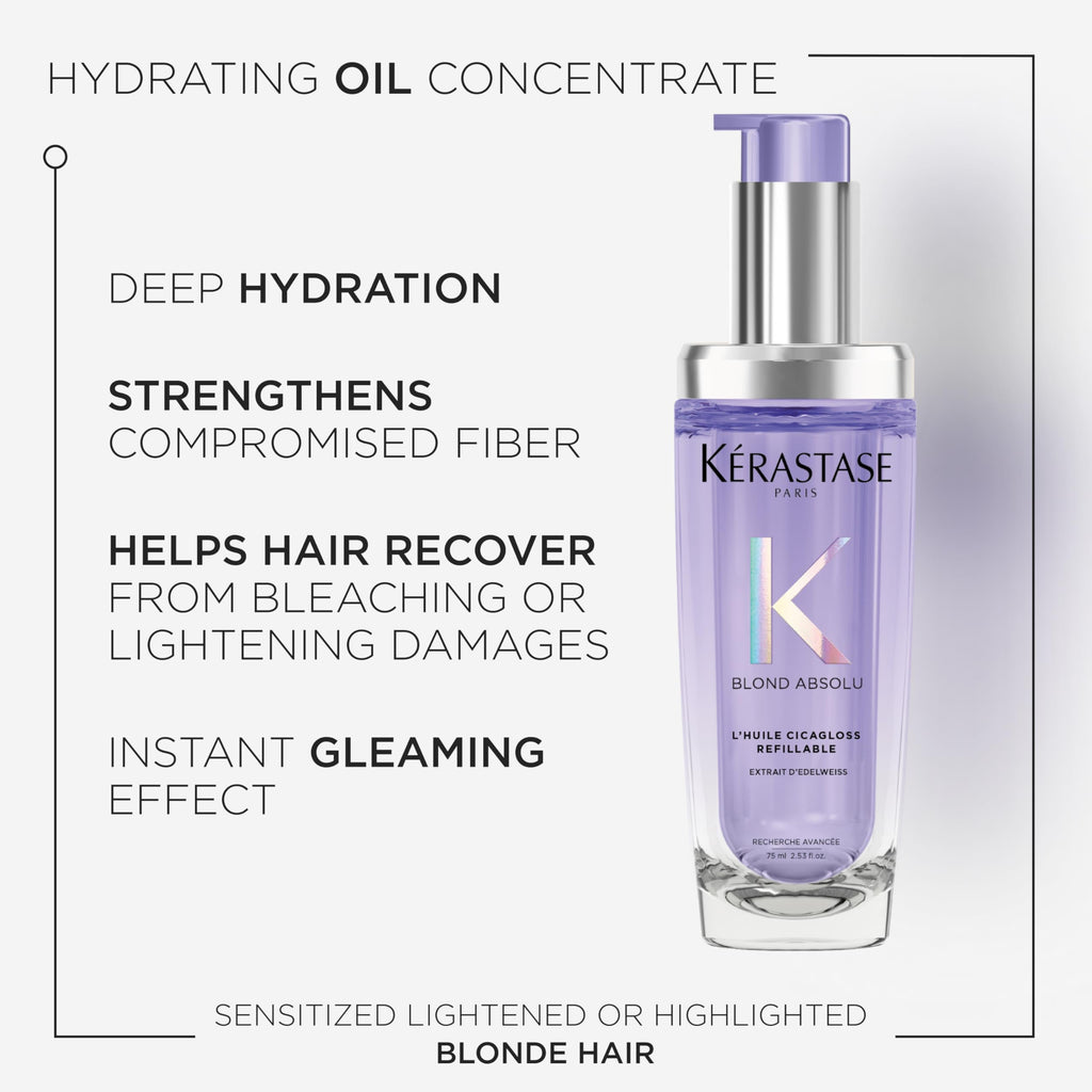 Kérastase Blond Absolu Nourishing Hair Oil, Hyaluronic Acid, 75ml