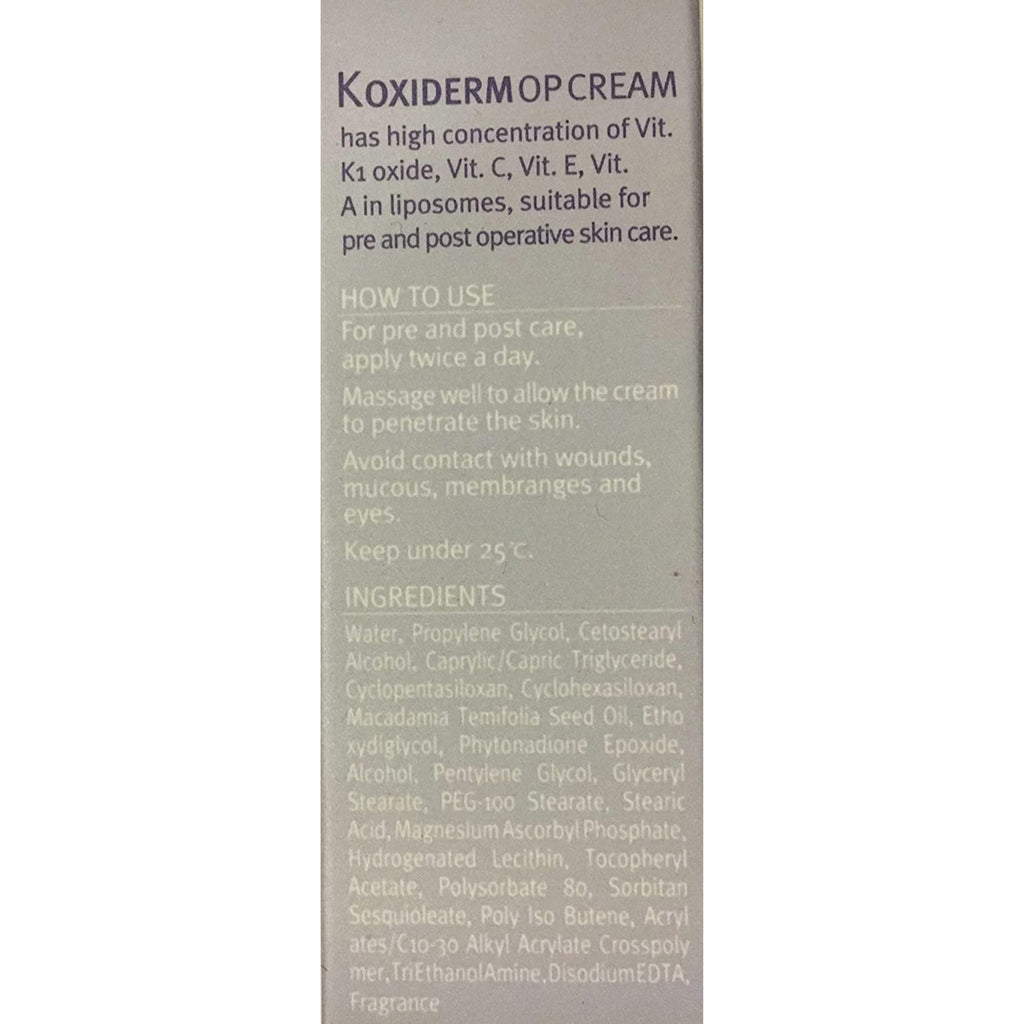 Anacis Vitamin K1 Oxiderm Cream Minimizing Appearance of Old and New Scars, Dark Eye Circles, Bruises, Varicose Veins, Purpura and Redness 1.01Oz (2 BOXES)