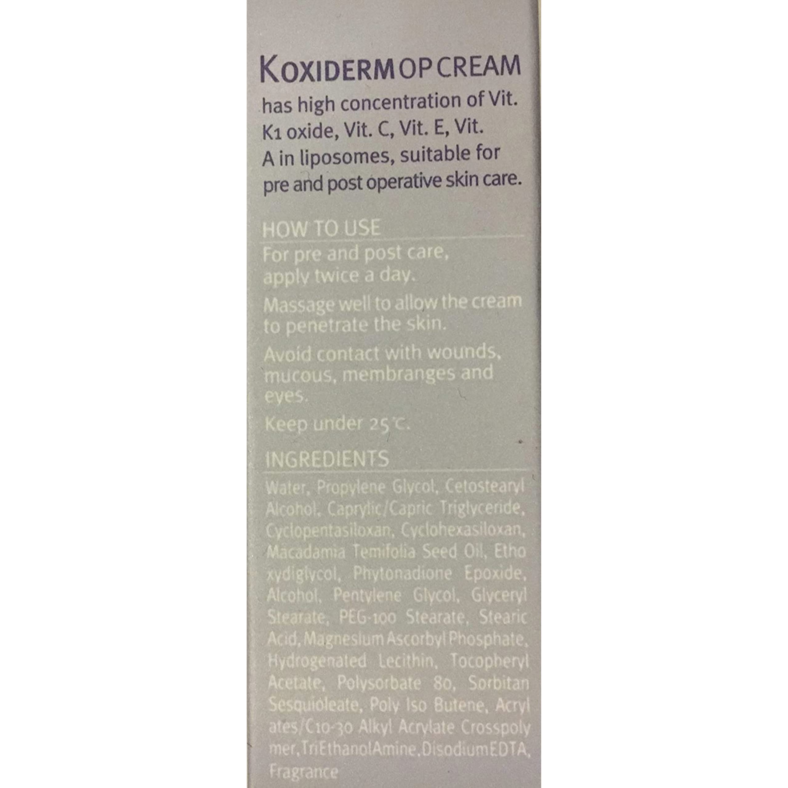 Anacis Vitamin K1 Oxiderm Cream Minimizing Appearance of Old and New Scars, Dark Eye Circles, Bruises, Varicose Veins, Purpura and Redness 1.01Oz (2 BOXES)