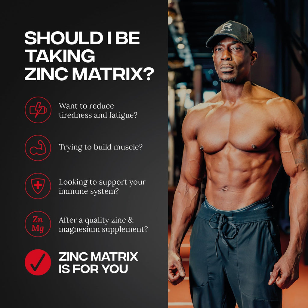 Reflex Nutrition Zinc Matrix - Magnesium, Zinc, Vitamin B6, Boron & Copper Supplement - Fatigue and Tiredness Supplements - Normal Muscle Function - Support Metabolism and Immune System (100 Capsules)