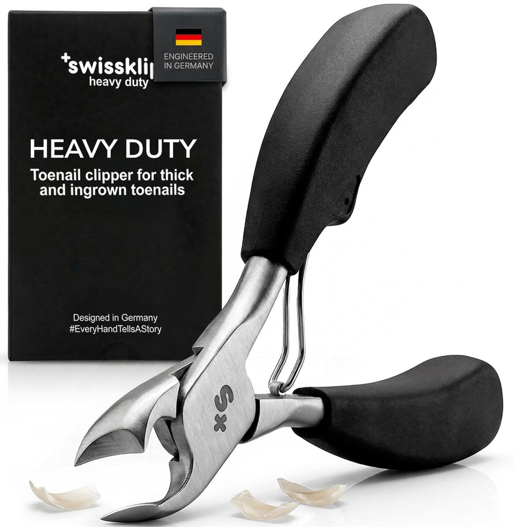 Swissker by Swissklip Heavy Duty Toenail Clippers for Men and Women – Professional Ergonomic Large Toe Nail Cutter & Trimmer for Thick Nails Seniors, Long Handle Ingrown Toe Nail Clipper