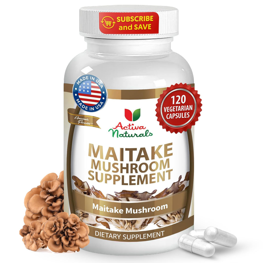 Maitake Mushroom Supplement - 1500mg, 120 Vegetarian Capsules with Grifola Frondosa Extract, Supports Energy, Vitality, and Wellness, No Fillers, Additives, or Artificial Colors or Chemicals.