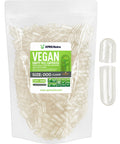 XPRS Nutra Vegan Size 000 Empty Capsules - 1000 Count Clear Empty Vegan Capsules - Vegetarian - DIY Vegetable Capsule Filling - Veggie Pill Caps Pills