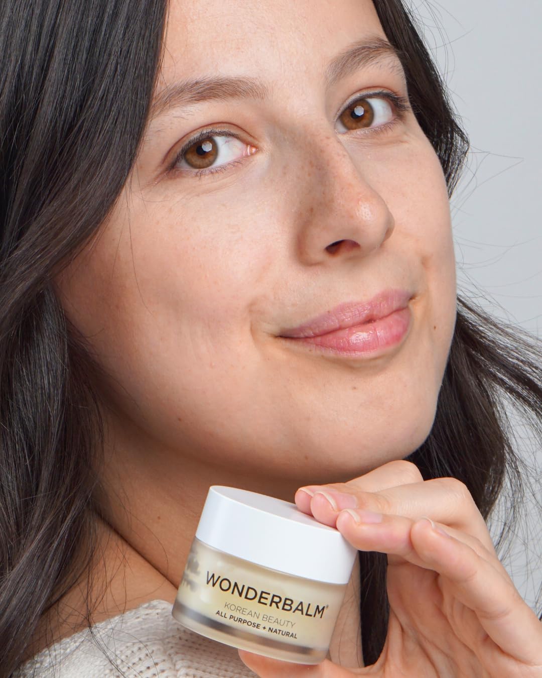 WONDERBALM Multi Use Balm All Purpose Skin Moisturising Cream for Face Body Hair Lips & Cuticles Hydrating Fast Absorbing Vegan Natural Skincare Korean Beauty Multi Award Winning British Brand (50ml)