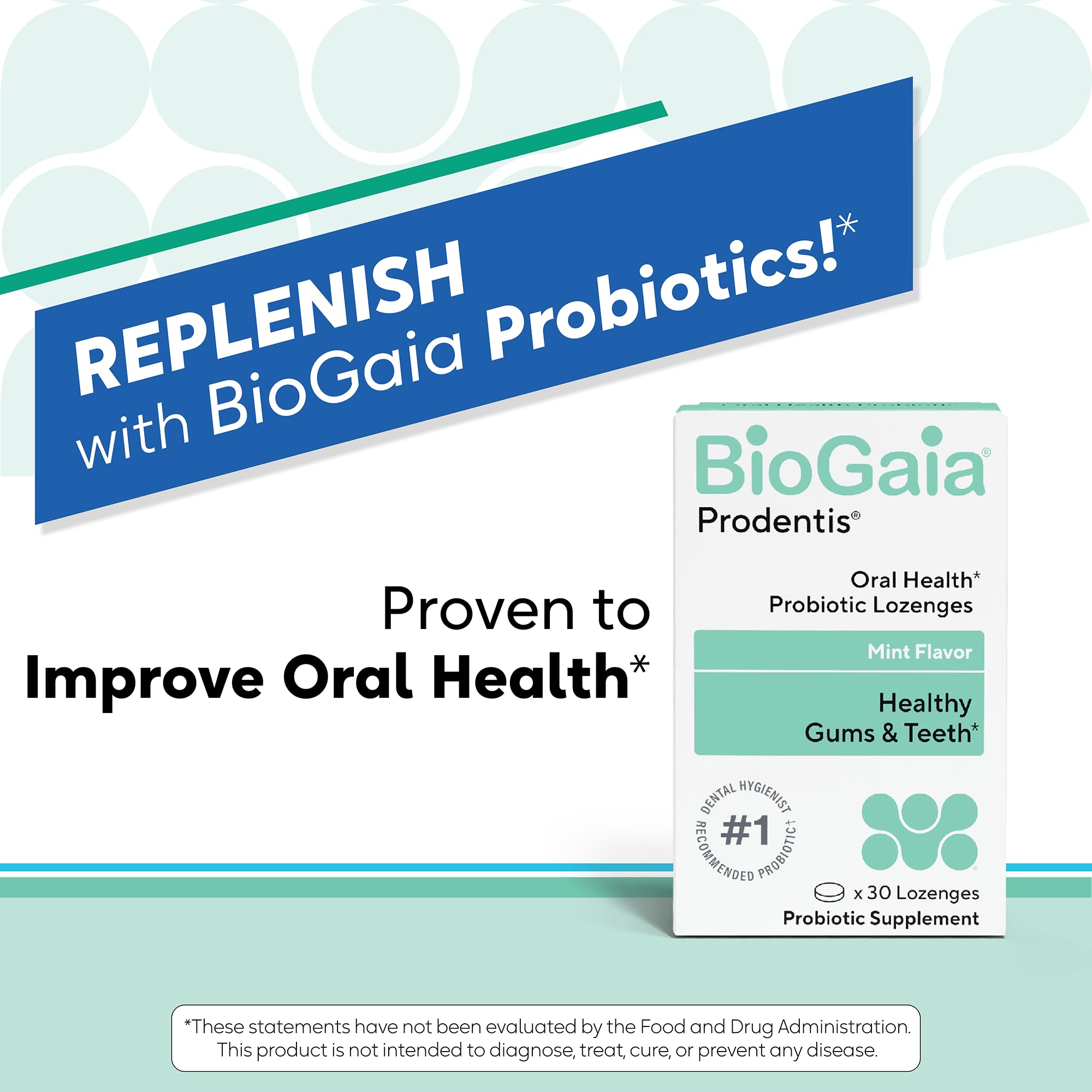 BioGaia Prodentis 3-Pack | Dental Probiotic Lozenges | Promote Healthy Gums & Teeth | Defend Against Dental Problems | Replenish Oral Microbiome | Improve Oral Health | Mint Flavor | 90 Day Supply