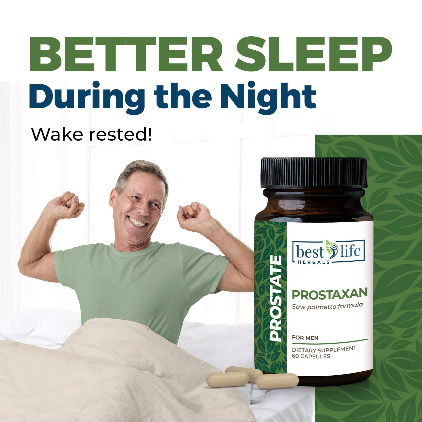 ProstaXan Saw Palmetto Supplement for Men’s Prostate and Bladder Health - 2 Bottles