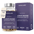 Lions Mane Supplement-18,000mg (30:1 Extract)+Zinc, Reishi & Cordyceps-3 Mushrooms Herbal supplements -Nootropic Complex Lion's Mane Mushroom Supplement-120 Lion's Mane Capsules(Not Lions Mane Powder)