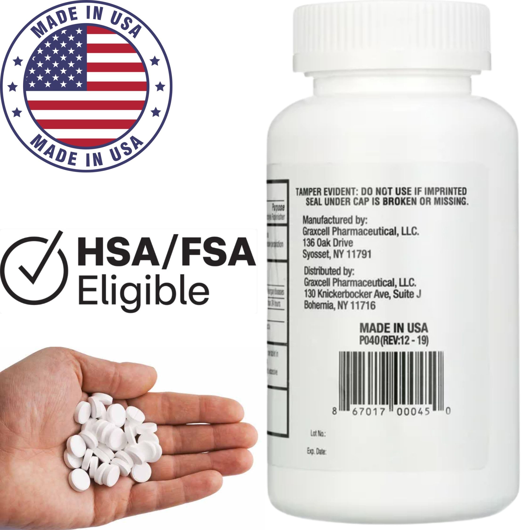Sodium Chloride Tablets 1gm | Electrolyte Salt Pills for POTS Syndrome and Dysautonomia Support | Rapid Rehydration, Natural Ingredients | (15.4gr.) | 1000 Count | Made in The USA