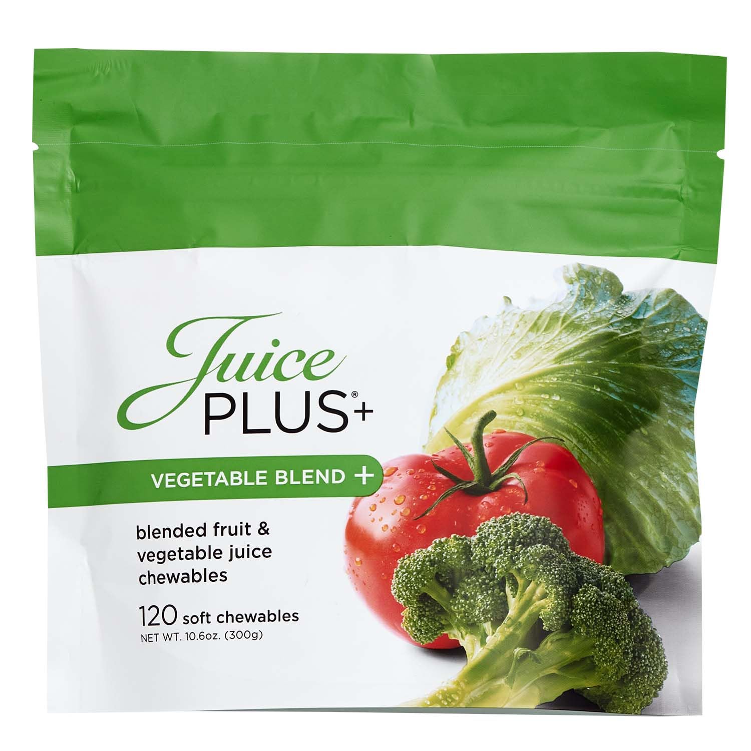 JuicePlus+ Vegetable Blend Soft Chews (Chewables) - Delicious Vegan Gummies with 11 Nutrient-Rich Vegetables for Daily Wellness! Boost Intake of Vitamins & More - For Kids & Adults - (1-mo, 120 Chews)