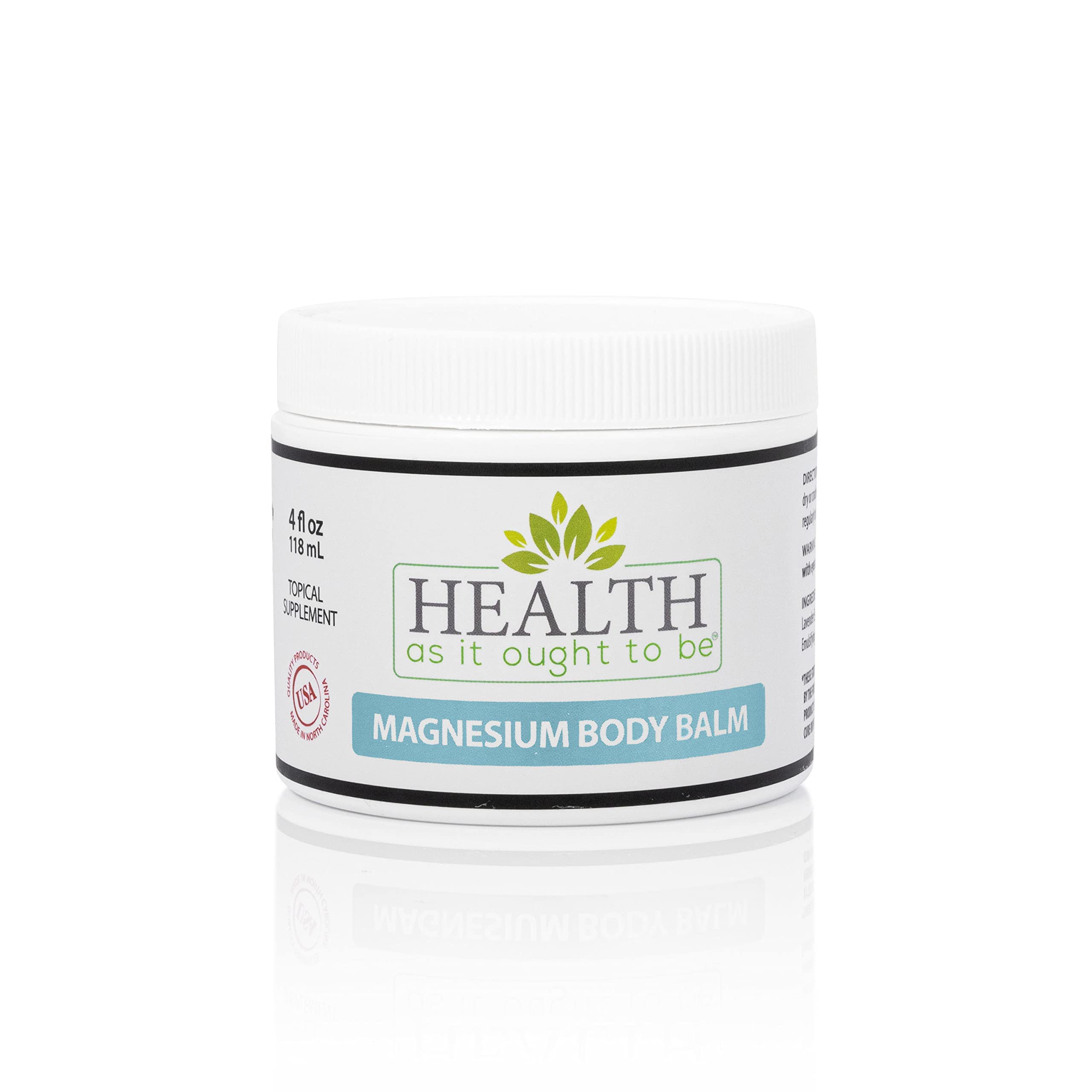 Magnesium Body Balm for Muscle Relief | All Natural Magnesium Oil Body Balm Infused with Arnica, Aloe Vera, Jojoba & Coconut Oil | For Headaches, Cramps, & Fast Muscle Relief | 4-Ounce