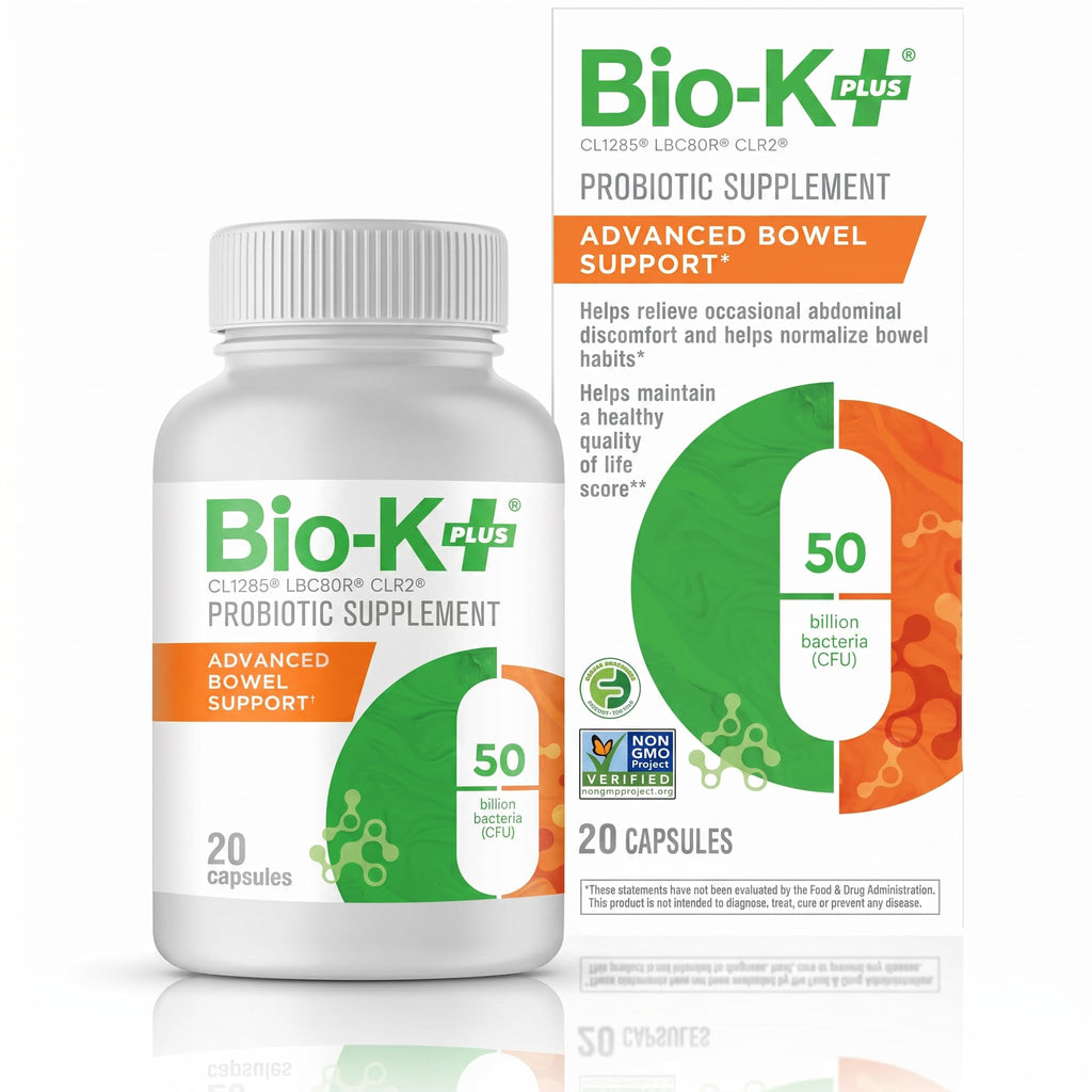 Bio-K+ Advanced Bowel Probiotic, 50B CFU, FODMAP Friendly, Vegan, 20 Caps