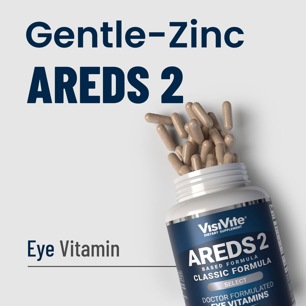 VisiVite AREDS 2 Select Eye Vitamins for Macular Support - Vitamins for Eyes with Zeaxanthin Plus Lutein Macular Supplement - Premium Macular Health Formula - Eye Supplements for Adults - 60 Capsules