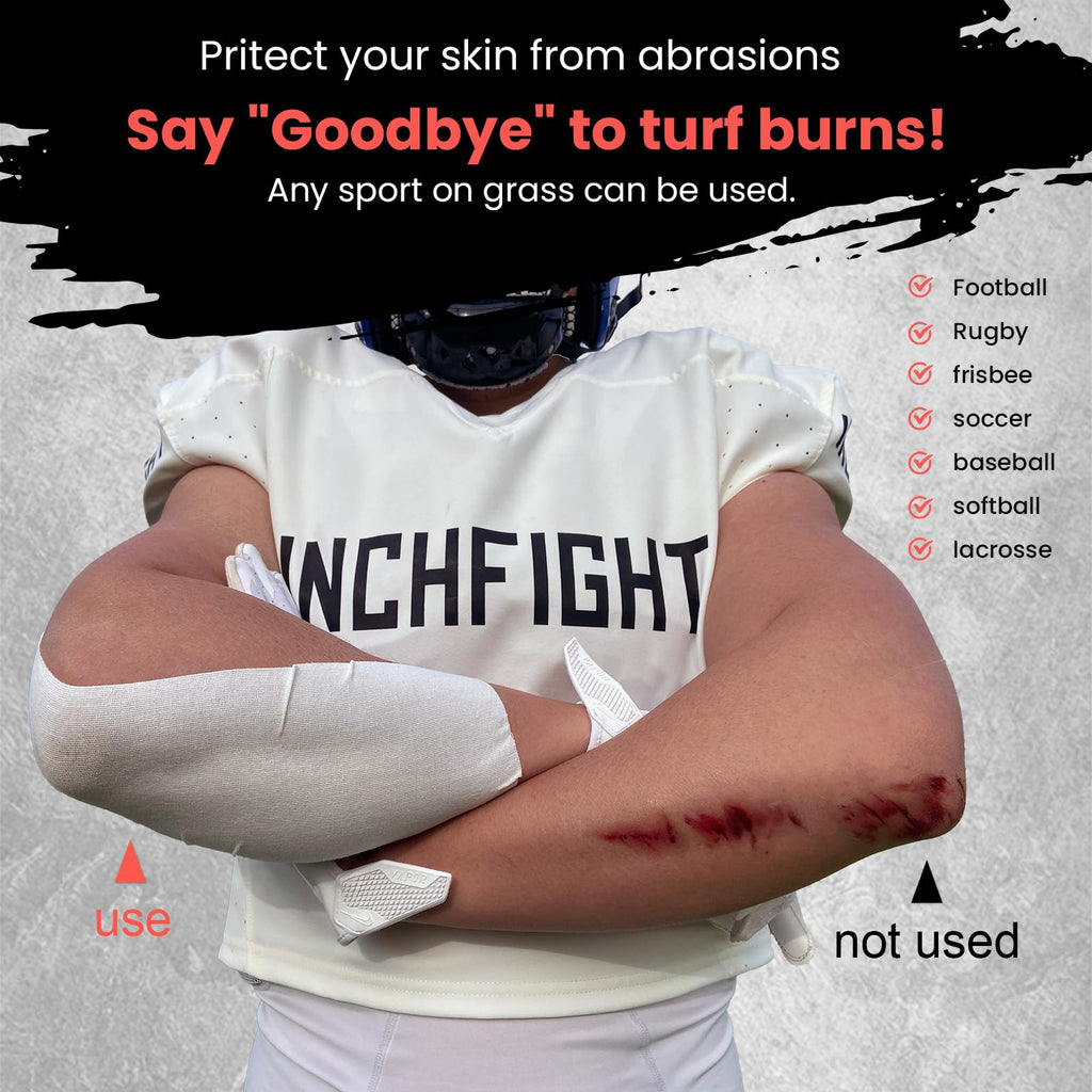 Inchfight White Extra Wide Football Turf Tape Protects Skin from Turf Burns, 1 Roll 4 Inch x 10 Yards, Ultra Sticky, Breathable & Hypoallergenic Athletic Turf Tape for All Levels of Football Athletes