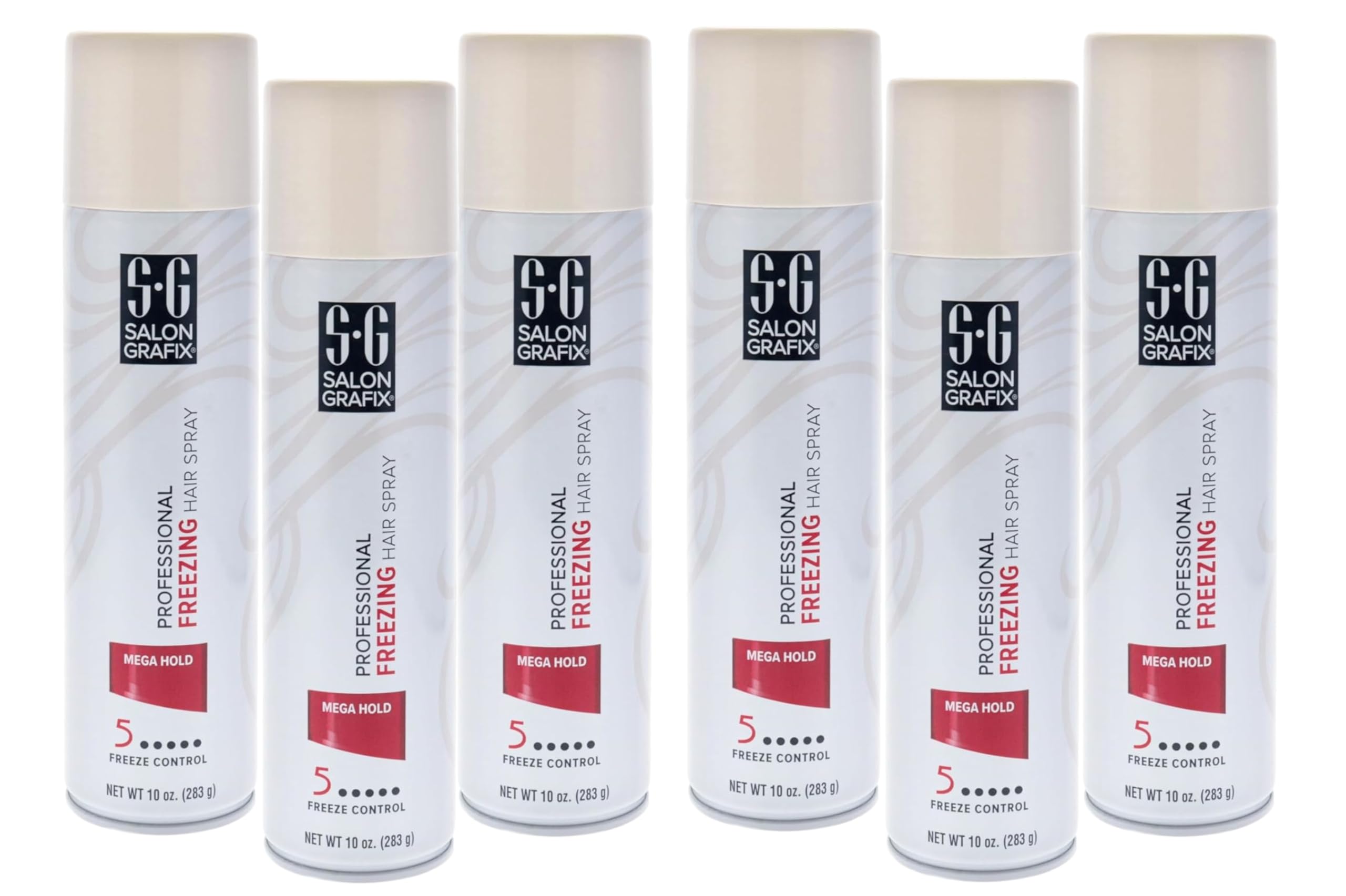 Salon Grafix Hairspray Freezing Mega Hold 10 Ounce (295ml) (6 Pack)