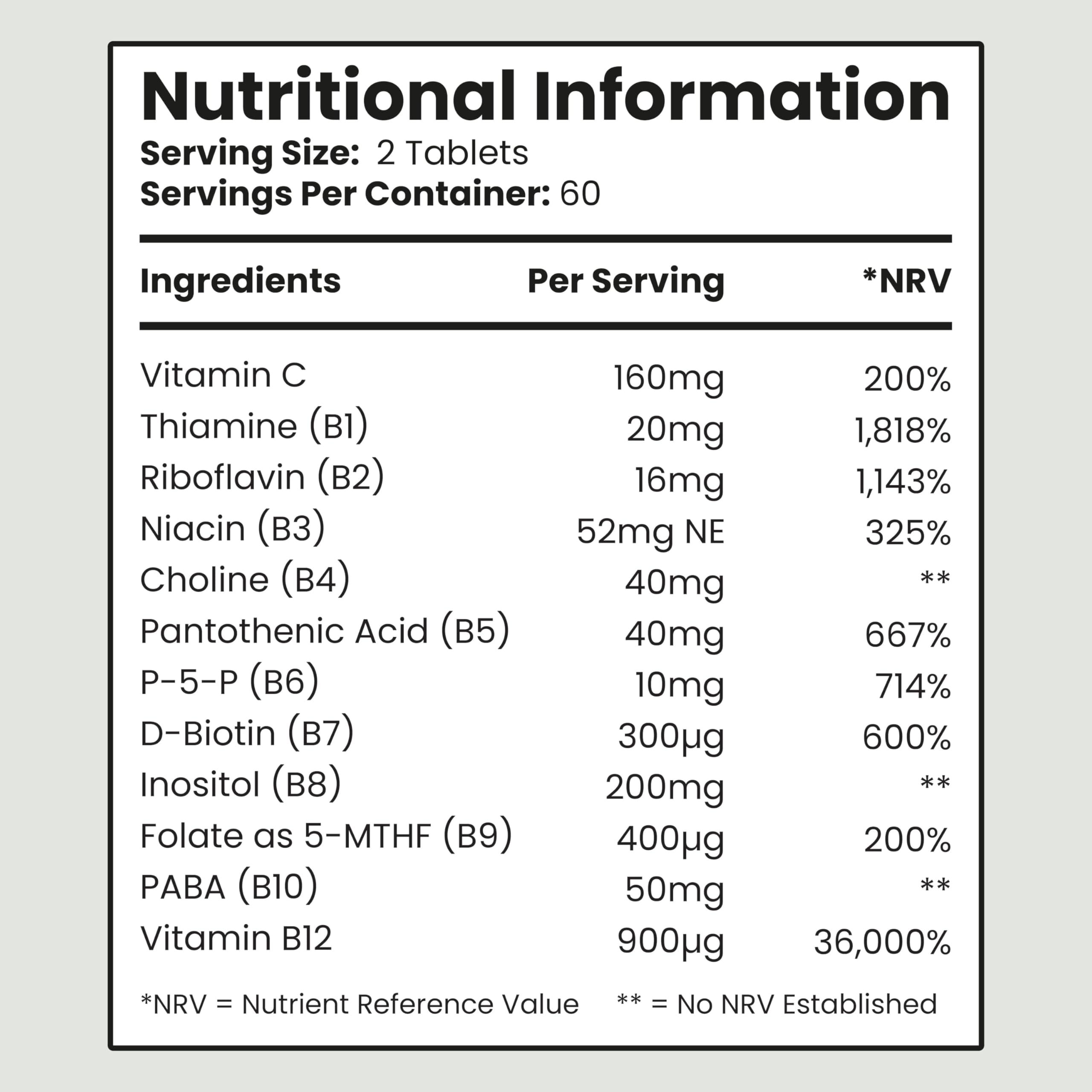 Vitamin B Complex High Strength Methylated B Vitamins | B6 Vitamins with Folate & B12 Supplements | Complete Complex with 12 Active Nutrients | Not Liquid Drops Or Spray | Vitabright