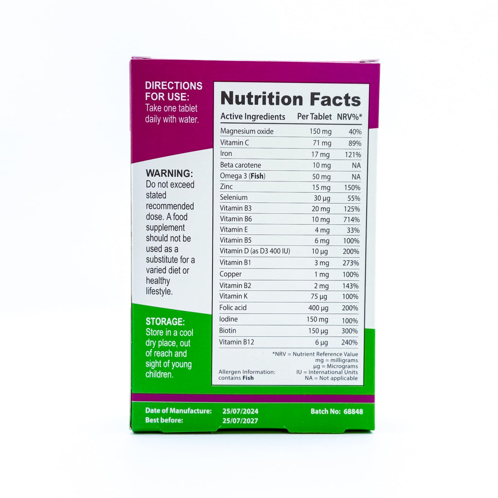 PregnaLove Original Pregnancy Support Vitamins Tablets - Conception & Fertility Prenatal Care for Women, Supplement with Added Omega-3, Zinc, Vitamin D & Iron