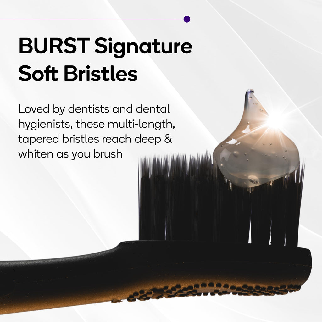 Burst Original Sonic Electric Toothbrush for Adults (Black) | Rechargeable Electric Sonic Toothbrush | Soft Bristle Deep Clean Stain & Plaque Removal | 3 Modes: Teeth Whitening, Sensitive & Massage