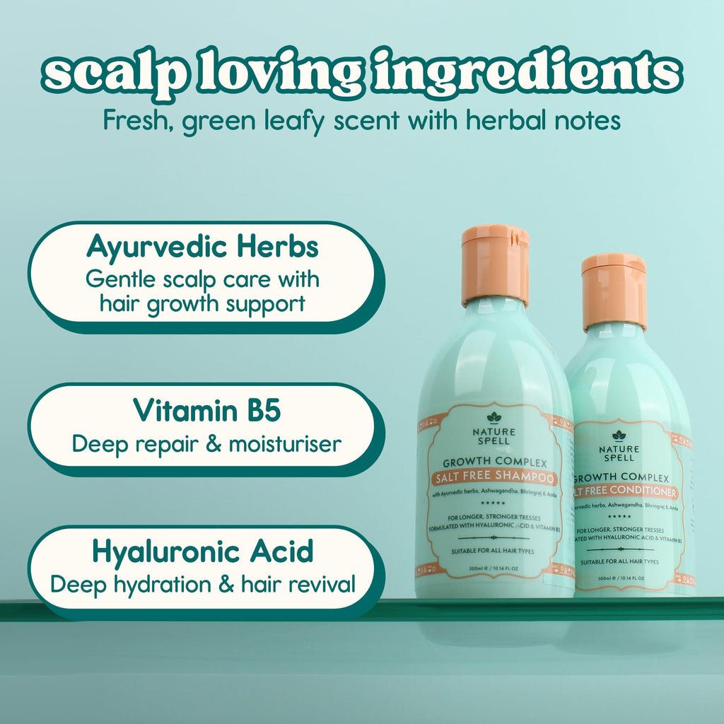 Nature Spell Hair Growth Trio, with Rosemary Oil, Shampoo & Conditioner Set